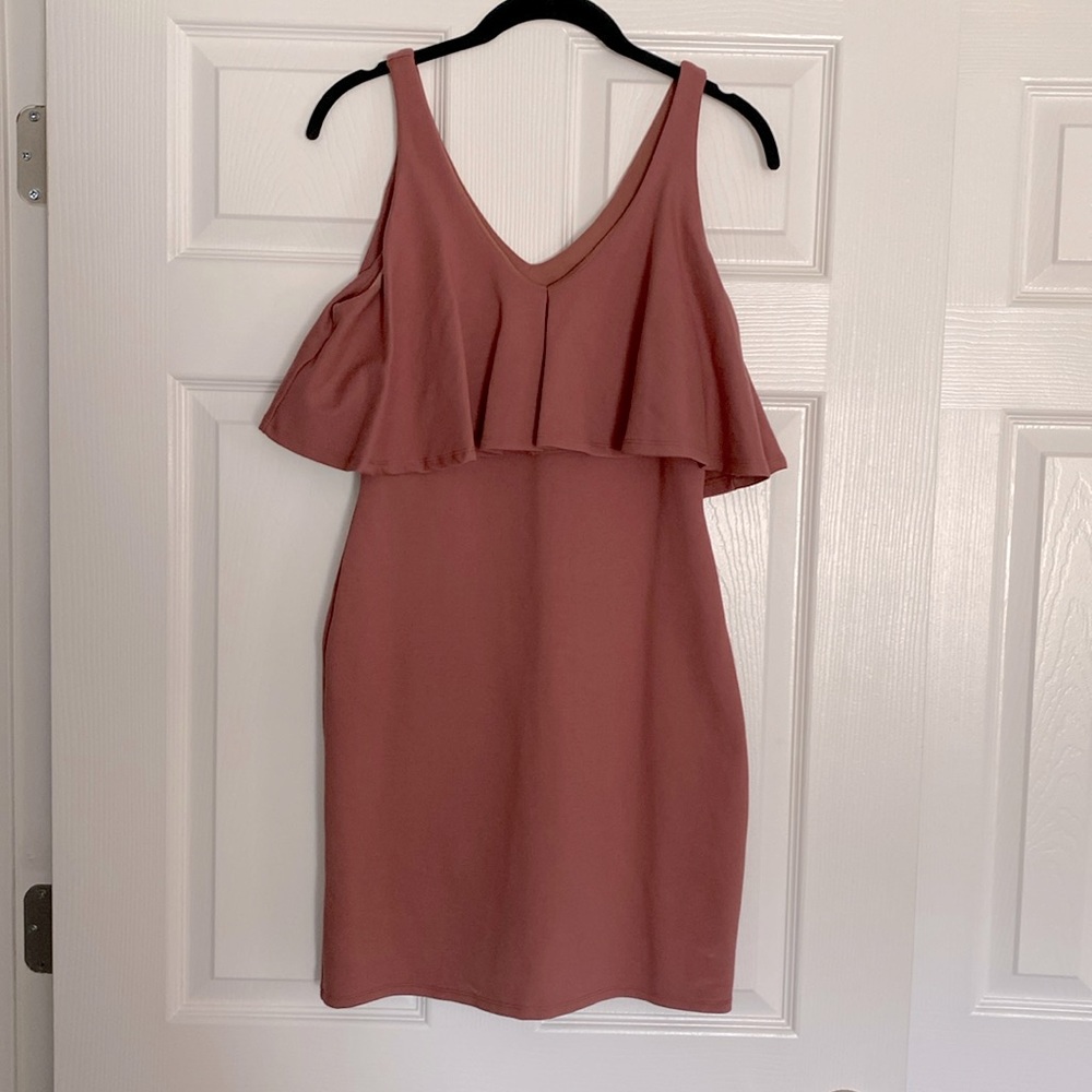 Gianni Bini Dusty Pink Ruffle Dress